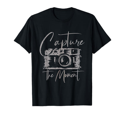 Capture Moment Photography Camera T-Shirt - Novelty Apparel Men Women - T-Shirt, Sweatshirt, Hoodie