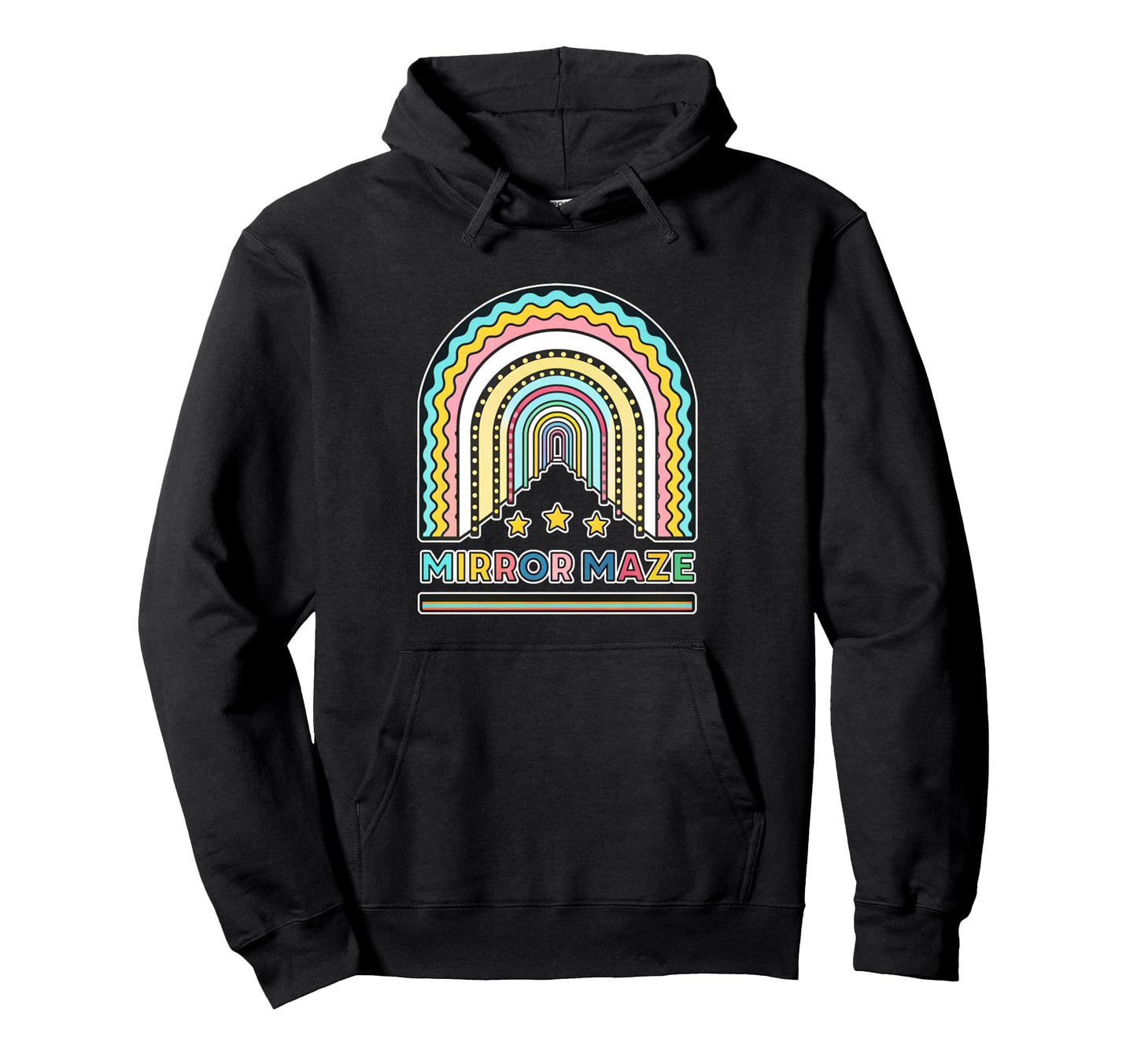 Colorful Rainbow Mirror Maze Theme Hoodie - Streetwear Style Unisex - T-Shirt, Sweatshirt, Hoodie