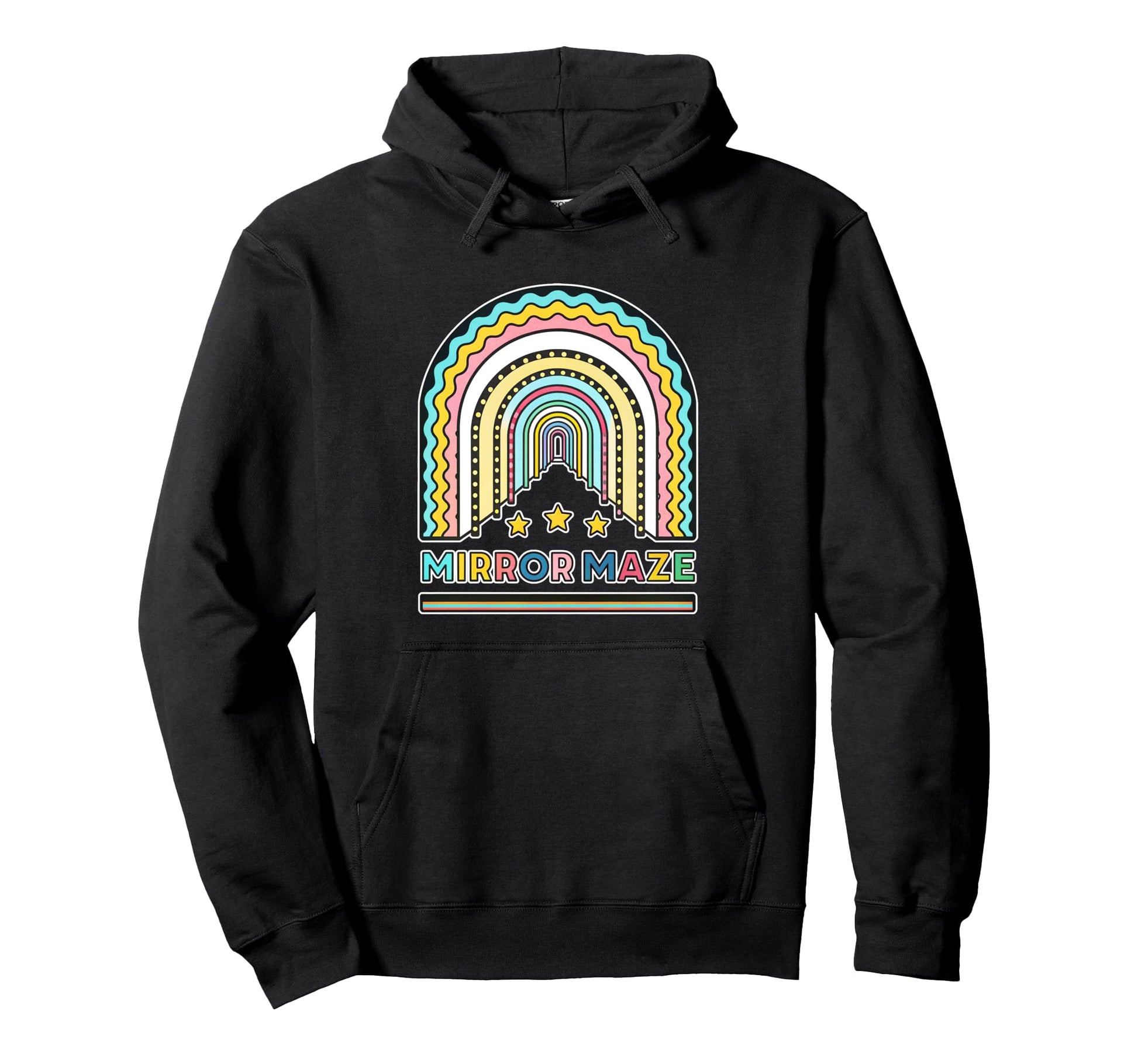 Colorful Rainbow Mirror Maze Theme Hoodie - Streetwear Style Unisex - T-Shirt, Sweatshirt, Hoodie