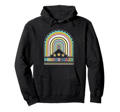 Colorful Rainbow Mirror Maze Theme Hoodie - Streetwear Style Unisex - T-Shirt, Sweatshirt, Hoodie