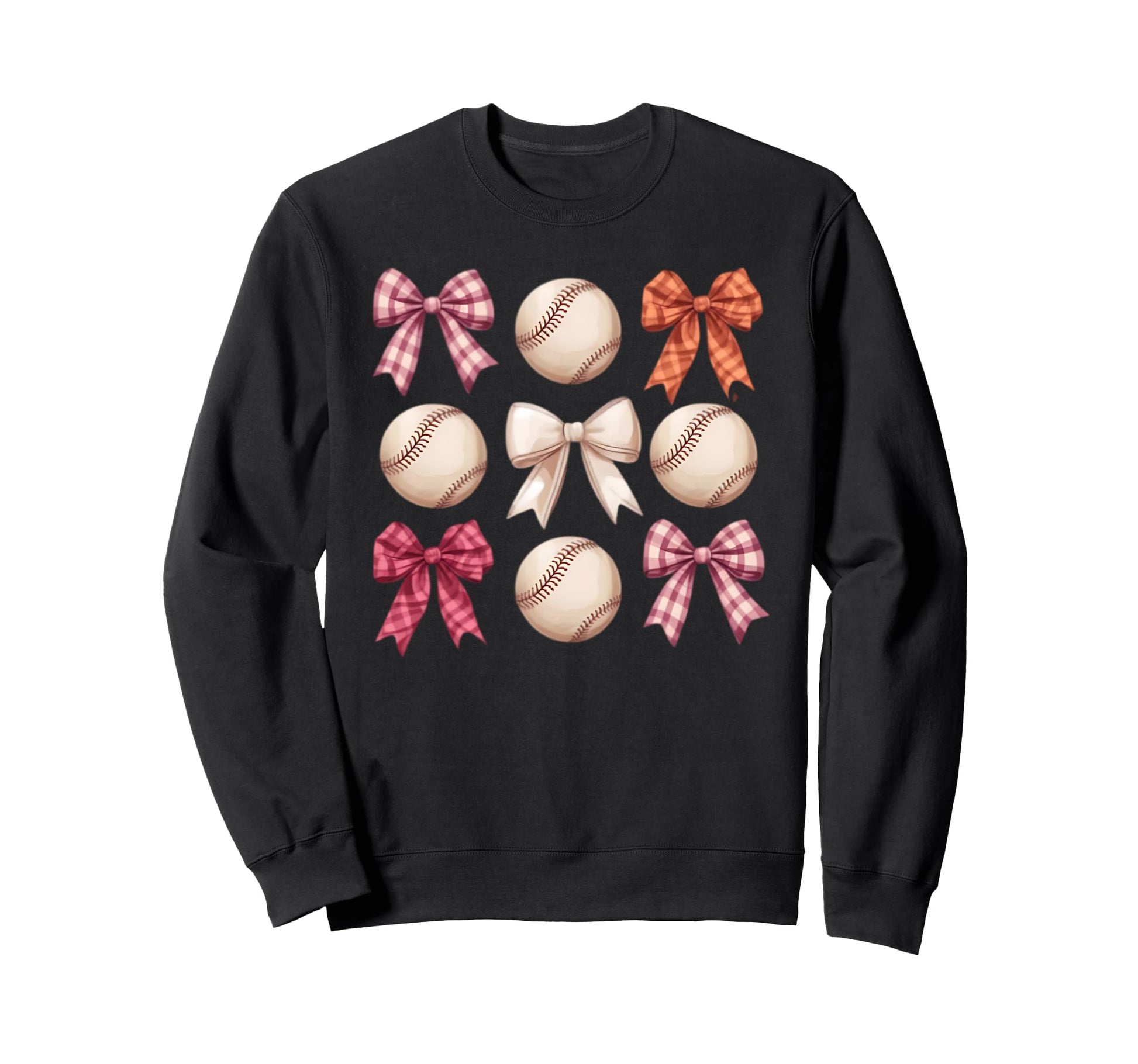 Baseball Coquette Bow Mom Sister Sweatshirt - Fun Novelty Design Men Women - T-Shirt, Sweatshirt, Hoodie