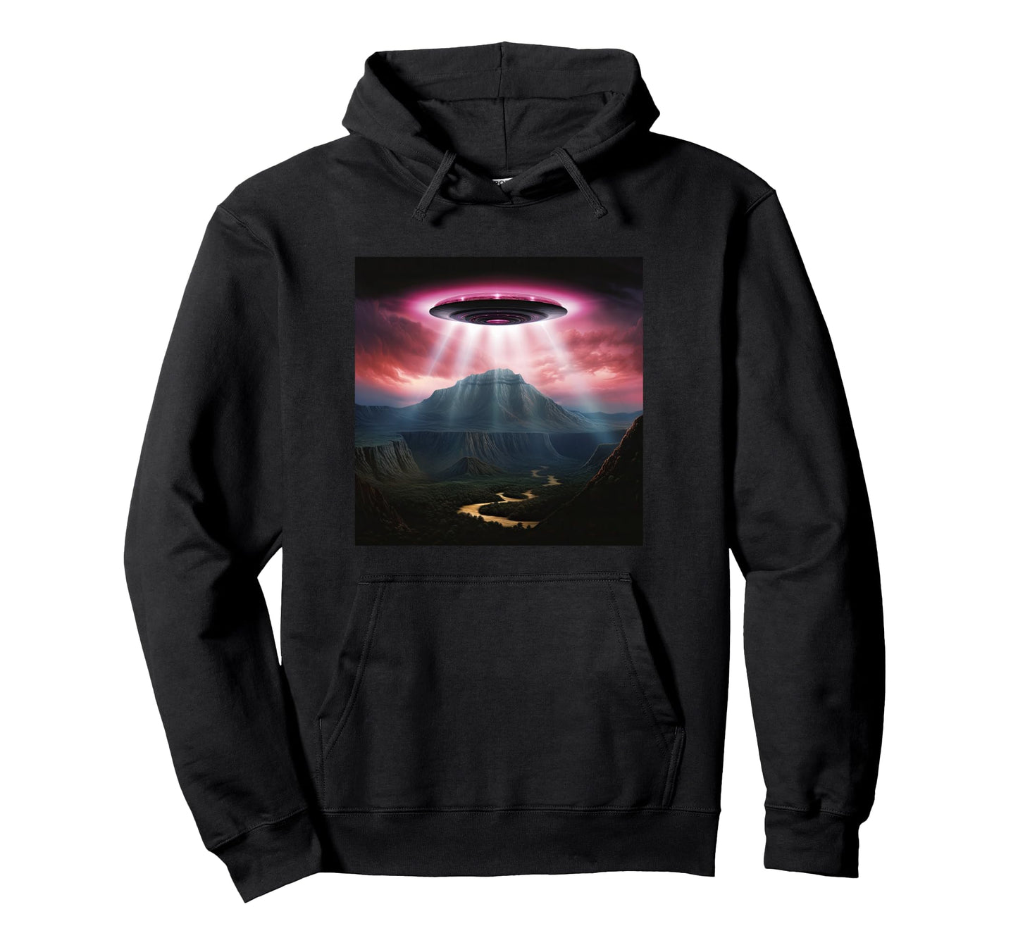 Alien Abduction Alien Vaporwave Ufo Hoodie - Unique Graphic Men Women - T-Shirt, Sweatshirt, Hoodie