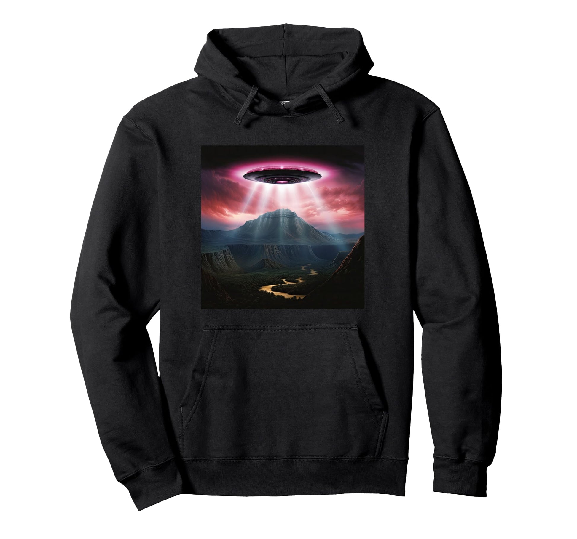 Alien Abduction Alien Vaporwave Ufo Hoodie - Unique Graphic Men Women - T-Shirt, Sweatshirt, Hoodie