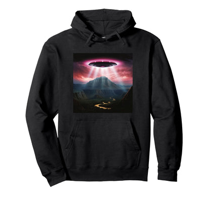Alien Abduction Alien Vaporwave Ufo Hoodie - Unique Graphic Men Women - T-Shirt, Sweatshirt, Hoodie