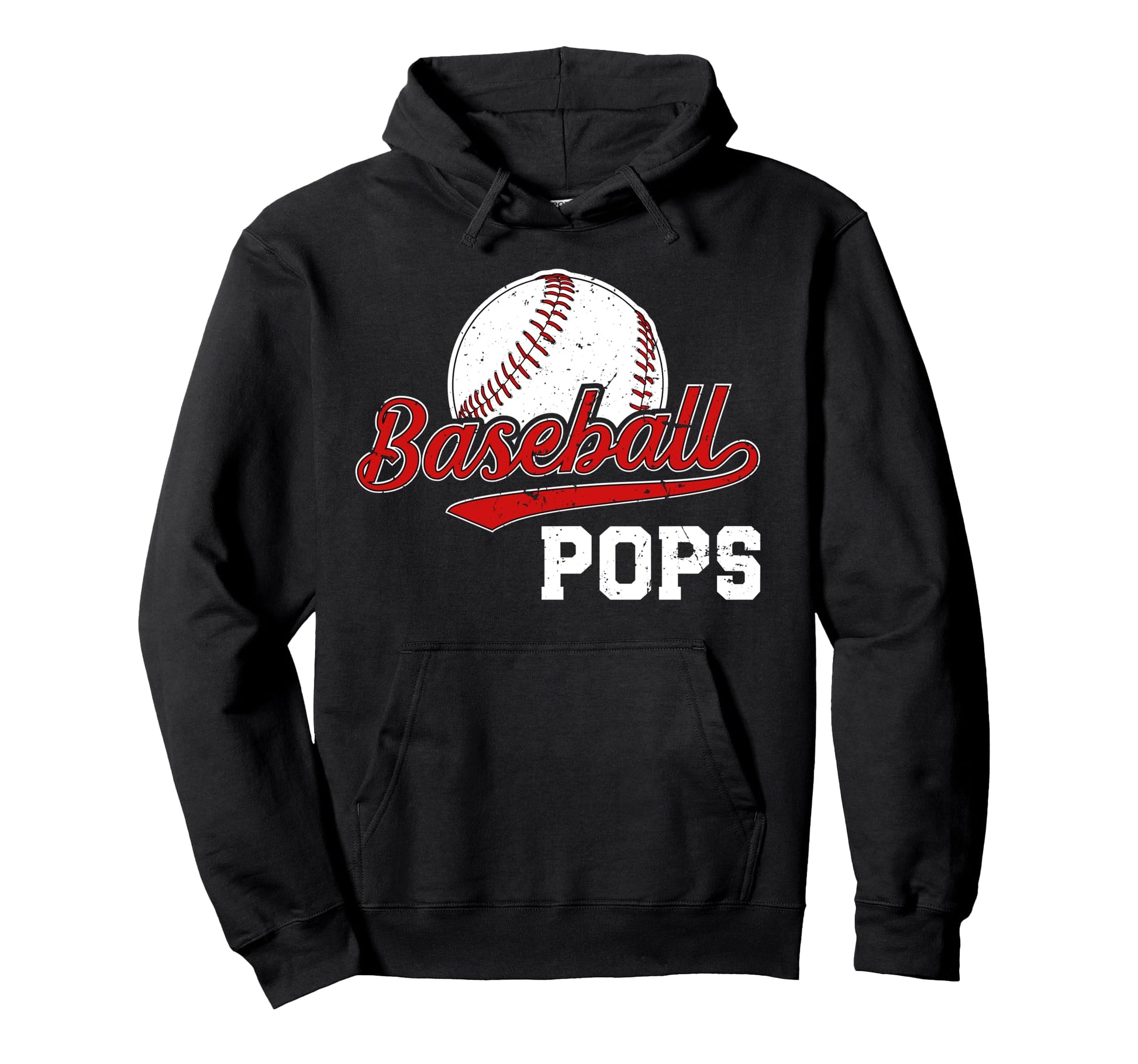 Baseball Pops Grandpa Pops Baseball Hoodie - Casual Everyday Wear Unisex - T-Shirt, Sweatshirt, Hoodie