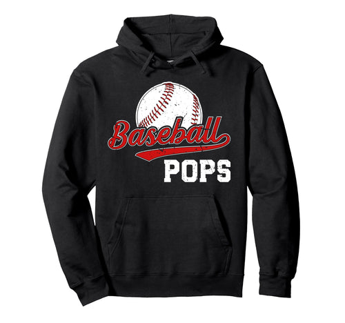 Baseball Pops Grandpa Pops Baseball Hoodie - Casual Everyday Wear Unisex - T-Shirt, Sweatshirt, Hoodie