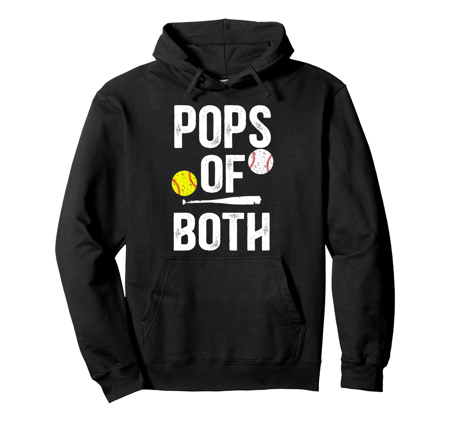 Pops Both Softball Baseball Pops Grandpa Hoodie - Minimalist Print Unisex - T-Shirt, Sweatshirt, Hoodie