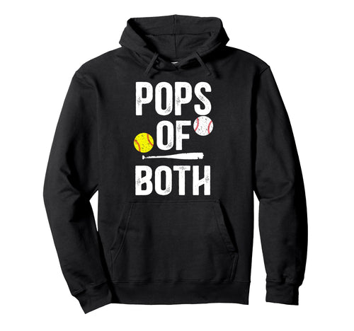 Pops Both Softball Baseball Pops Grandpa Hoodie - Minimalist Print Unisex - T-Shirt, Sweatshirt, Hoodie