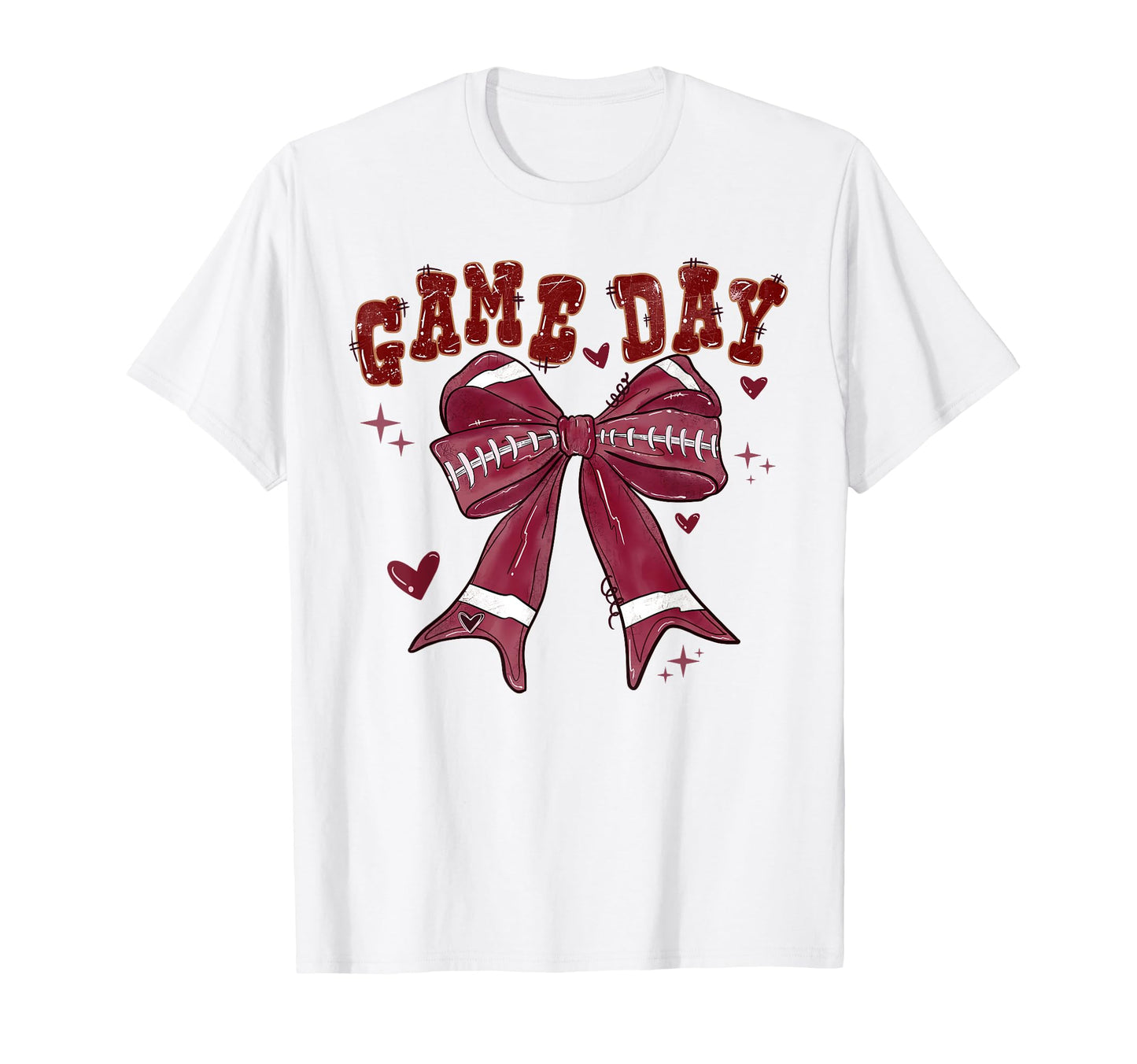 Game Day Football Coquette Bow T-Shirt - Fun Novelty Design for Adults - T-Shirt, Sweatshirt, Hoodie
