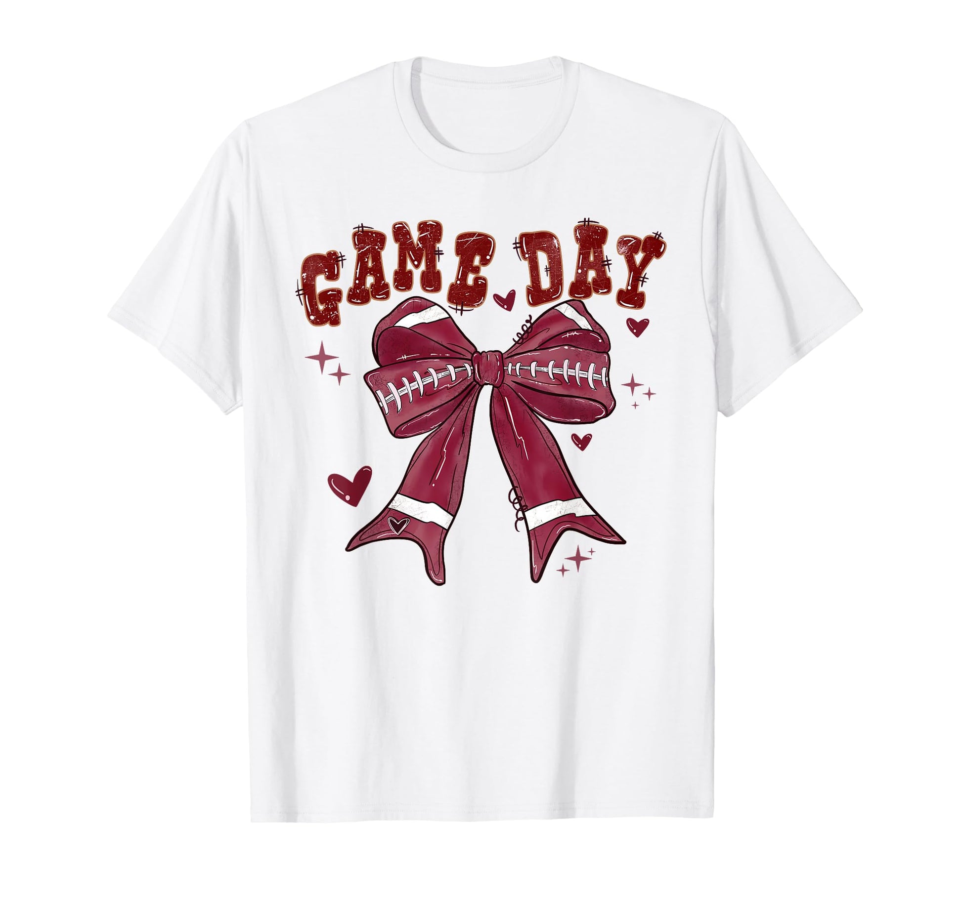 Game Day Football Coquette Bow T-Shirt - Fun Novelty Design for Adults - T-Shirt, Sweatshirt, Hoodie