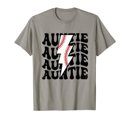 Lightning Groovy Proud Aunt Baseball T-Shirt - Trendy Graphic Unisex - T-Shirt, Sweatshirt, Hoodie