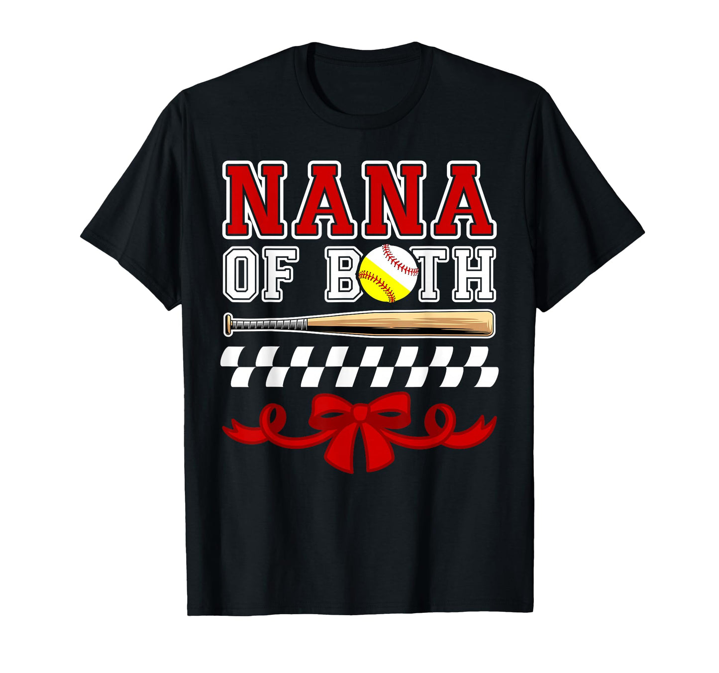 Nana Both Coquette Baseball Softball T-Shirt - Trendy Graphic for Adults - T-Shirt, Sweatshirt, Hoodie