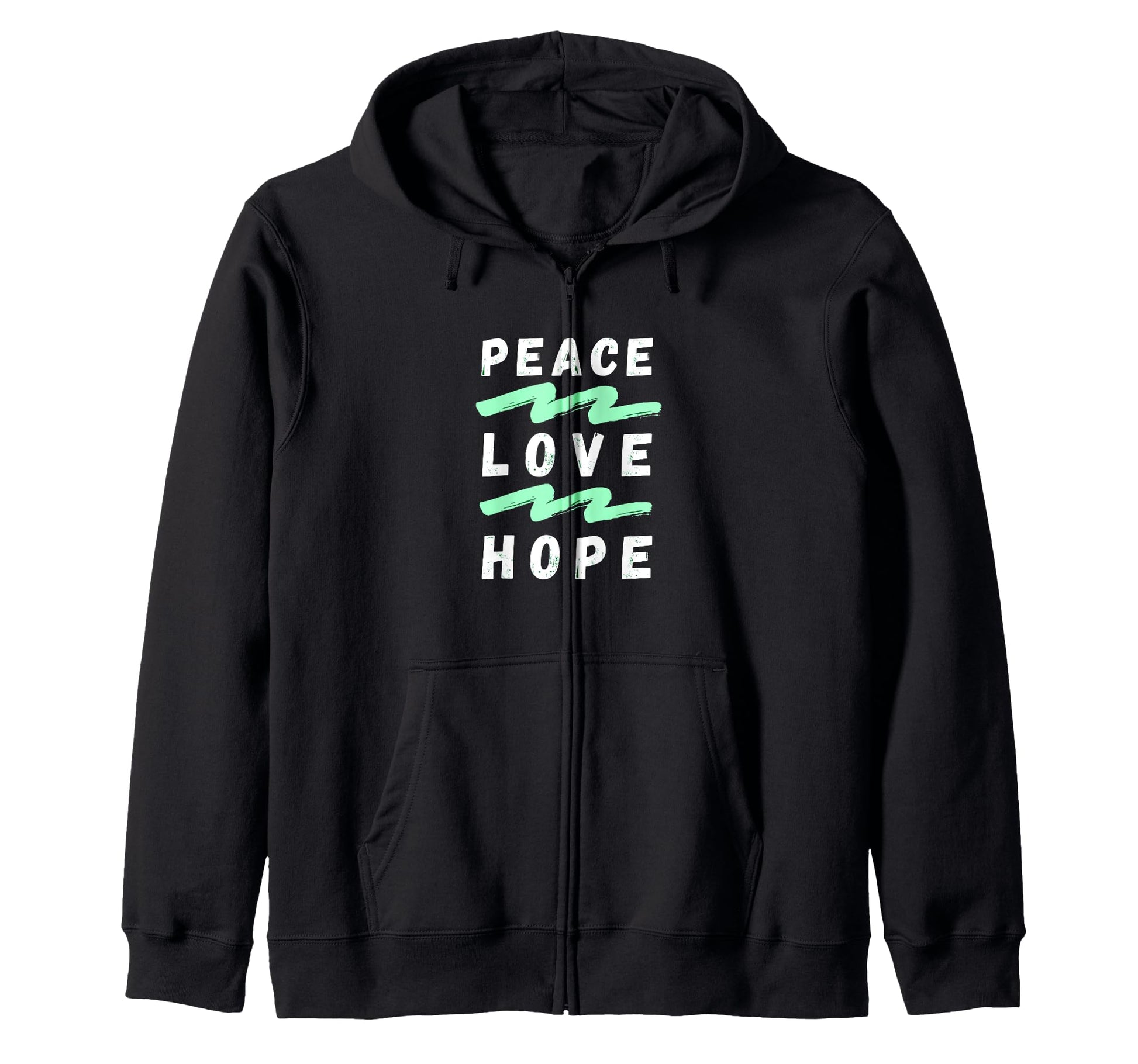 Peace Love Hope Peaceful World Funny Hoodie - Aesthetic Graphic Unisex - T-Shirt, Sweatshirt, Hoodie