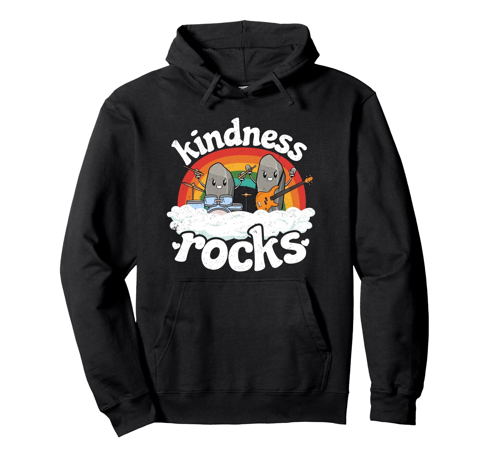 Anti Bullying Rainbow Hippie Music Hoodie - Trendy Graphic for Adults - T-Shirt, Sweatshirt, Hoodie