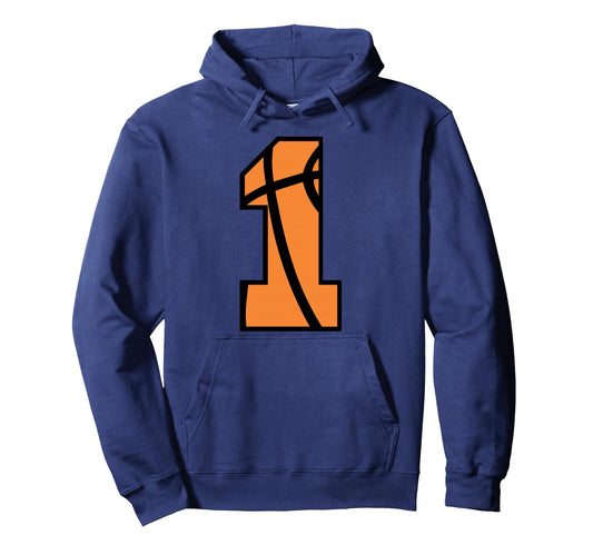 Basketball Number 1 Game Day School Hoodie - Trendy Graphic Men Women - T-Shirt, Sweatshirt, Hoodie