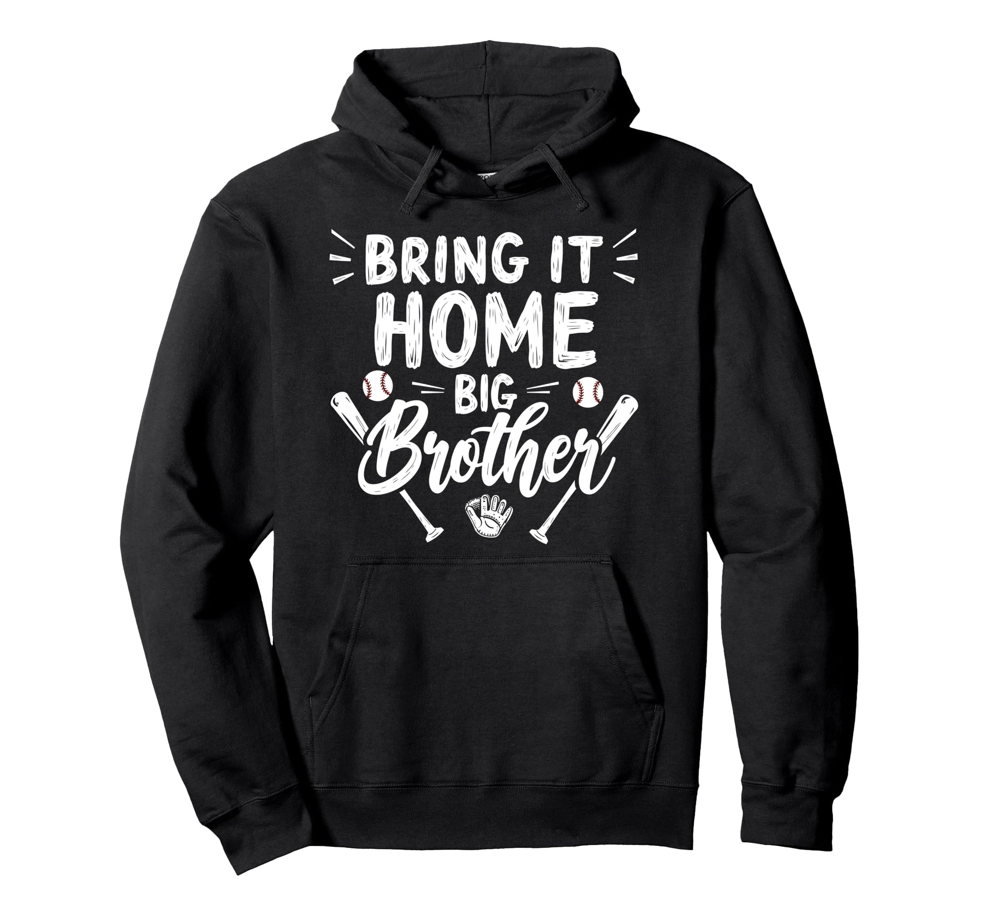 Bring It Home Big Brother Baseball Hoodie - Aesthetic Graphic Unisex - T-Shirt, Sweatshirt, Hoodie