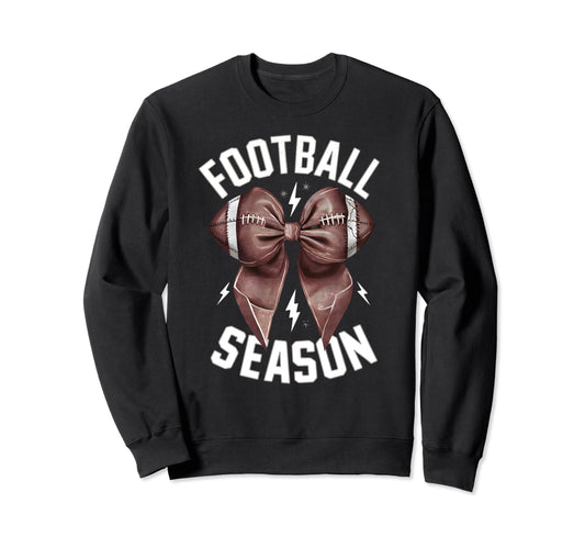 Womens Moms Coquette Bow Football Sweatshirt - Novelty Apparel Unisex - T-Shirt, Sweatshirt, Hoodie