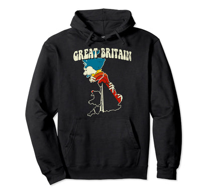 Great Britain British Country Rainbow Hoodie - Fun Novelty Design Unisex - T-Shirt, Sweatshirt, Hoodie