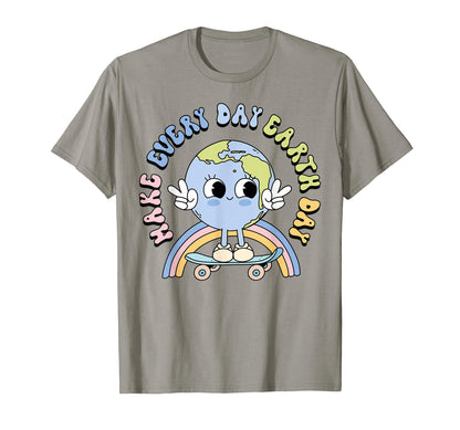Make Every Day Earth Day 2024 Groovy T-Shirt - Trendy Graphic for Adults - T-Shirt, Sweatshirt, Hoodie