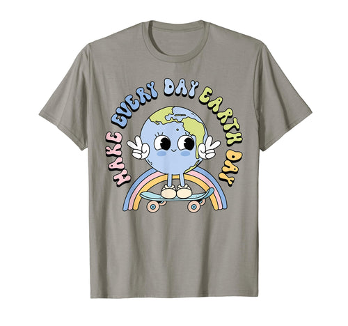 Make Every Day Earth Day 2024 Groovy T-Shirt - Trendy Graphic for Adults - T-Shirt, Sweatshirt, Hoodie
