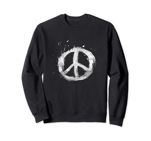 Peace Sign White Paint Splatter Sweatshirt - Minimalist Print Men Women - T-Shirt, Sweatshirt, Hoodie