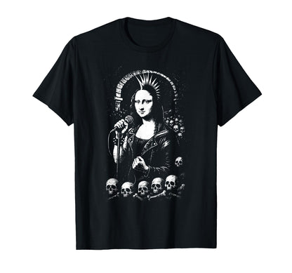 Distressed Punk Mona Lisa Graffiti Grunge T-Shirt - Unique Graphic Unisex - T-Shirt, Sweatshirt, Hoodie
