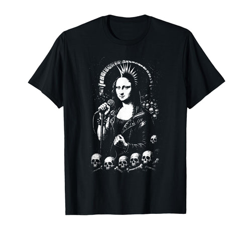 Distressed Punk Mona Lisa Graffiti Grunge T-Shirt - Unique Graphic Unisex - T-Shirt, Sweatshirt, Hoodie