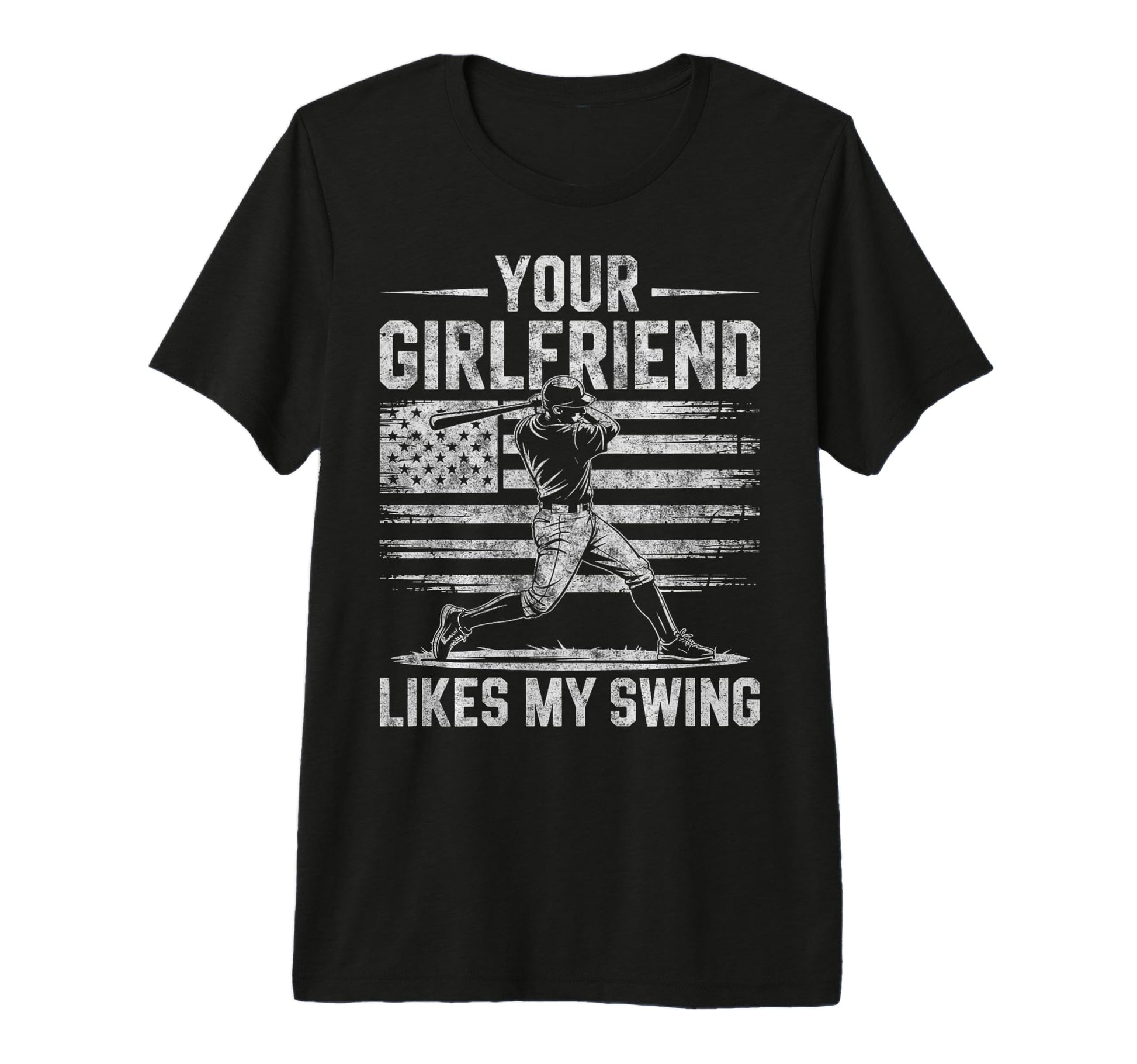 Your Girlfriend Likes My Swing T-Shirt - Minimalist Print for Adults - T-Shirt, Sweatshirt, Hoodie