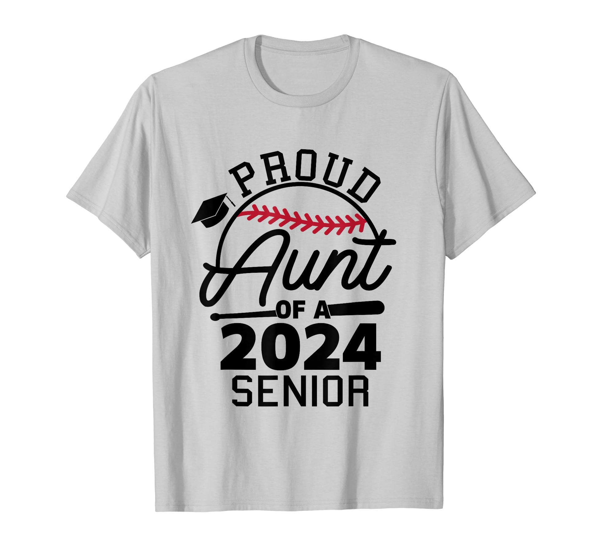 Proud Aunt 2024 Senior Baseball T-Shirt - Graphic Print for Adults - T-Shirt, Sweatshirt, Hoodie