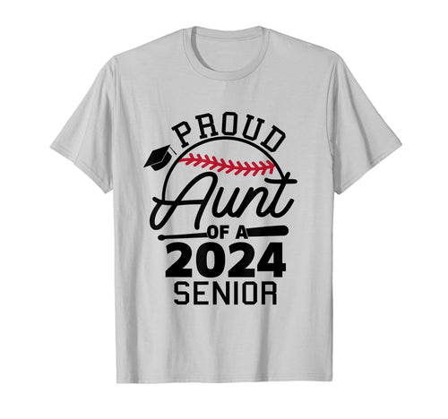 Proud Aunt 2024 Senior Baseball T-Shirt - Graphic Print for Adults - T-Shirt, Sweatshirt, Hoodie