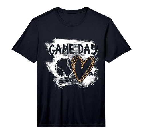 Baseball Player Game Day Leopard T-Shirt - Unique Graphic Men Women - T-Shirt, Sweatshirt, Hoodie