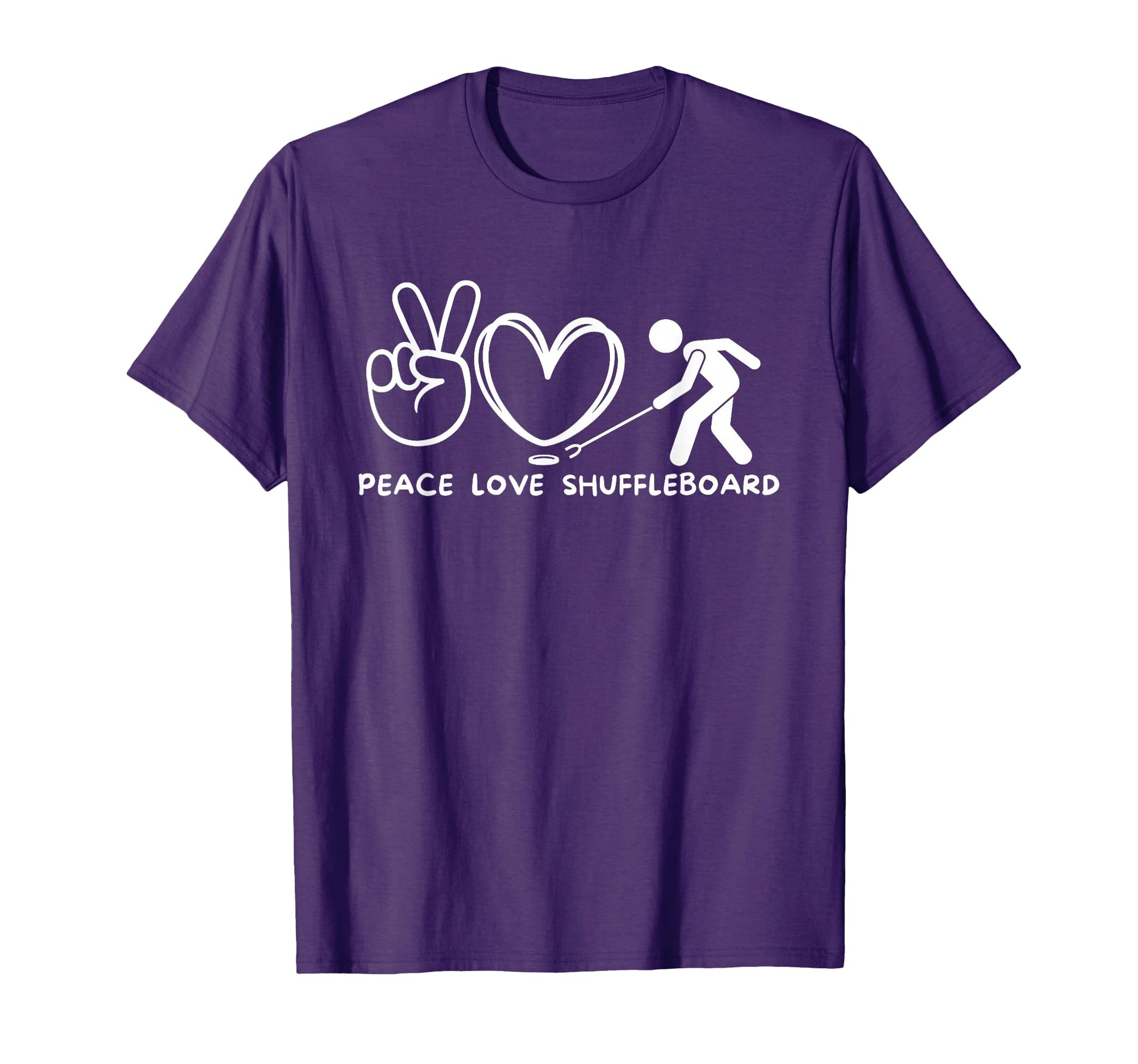 Peace Love Shuffleboard Shuffleboard T-Shirt - Streetwear Style for Adults - T-Shirt, Sweatshirt, Hoodie