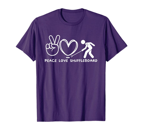 Peace Love Shuffleboard Shuffleboard T-Shirt - Streetwear Style for Adults - T-Shirt, Sweatshirt, Hoodie