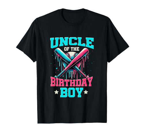 Uncle Birthday Baseball Ice Cream T-Shirt - Trendy Graphic for Adults - T-Shirt, Sweatshirt, Hoodie