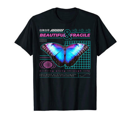Butterfly Vaporwave 90S Aesthetic Gift T-Shirt - Graphic Print for Adults - T-Shirt, Sweatshirt, Hoodie