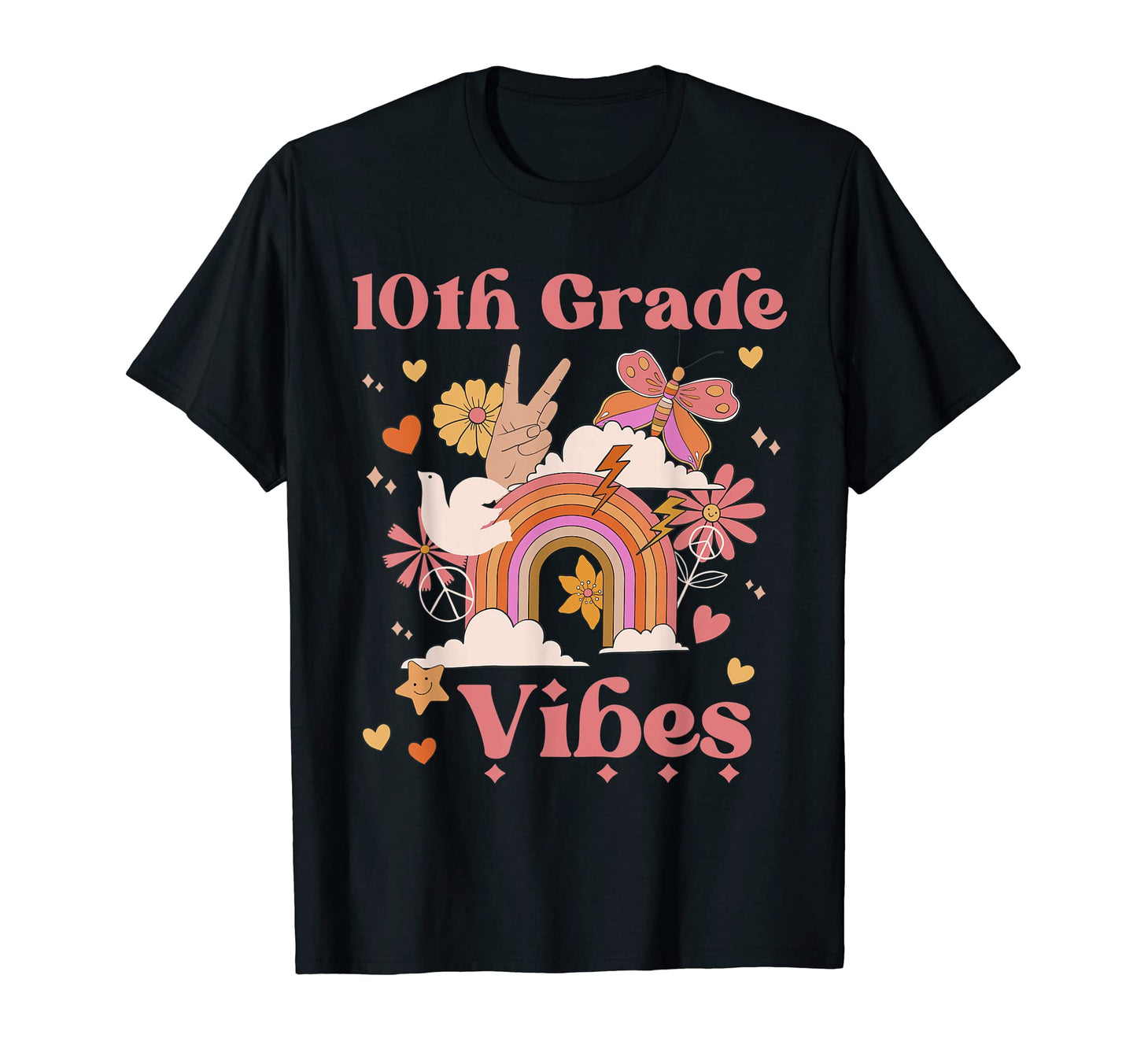10Th Grade Vibes School Groovy Boho T-Shirt - Streetwear Style Unisex - T-Shirt, Sweatshirt, Hoodie