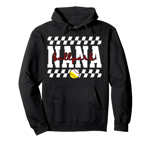 Ballpark Nana Grandma Baseball Softball Hoodie - Custom Art Print Unisex - T-Shirt, Sweatshirt, Hoodie