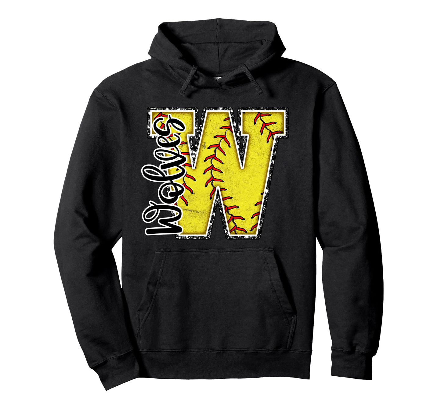 Wolves Softball Mom Game Day School Hoodie - Streetwear Style Men Women - T-Shirt, Sweatshirt, Hoodie