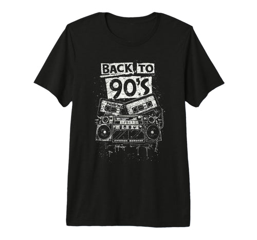 Back To 90S Boombox Cassette Tape Grunge T-Shirt - Unique Graphic Unisex - T-Shirt, Sweatshirt, Hoodie