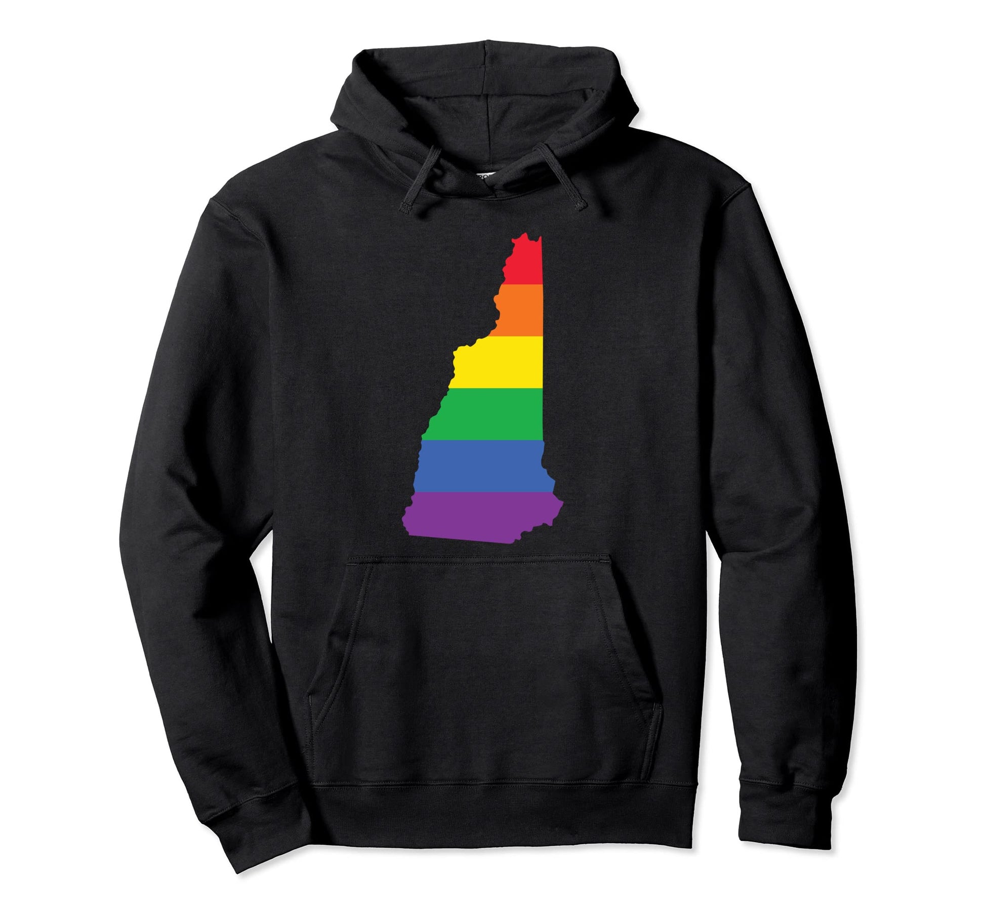 New Hampshire Lgbtq Rainbow Flag Gay Pride Hoodie - Graphic Print Men Women - T-Shirt, Sweatshirt, Hoodie