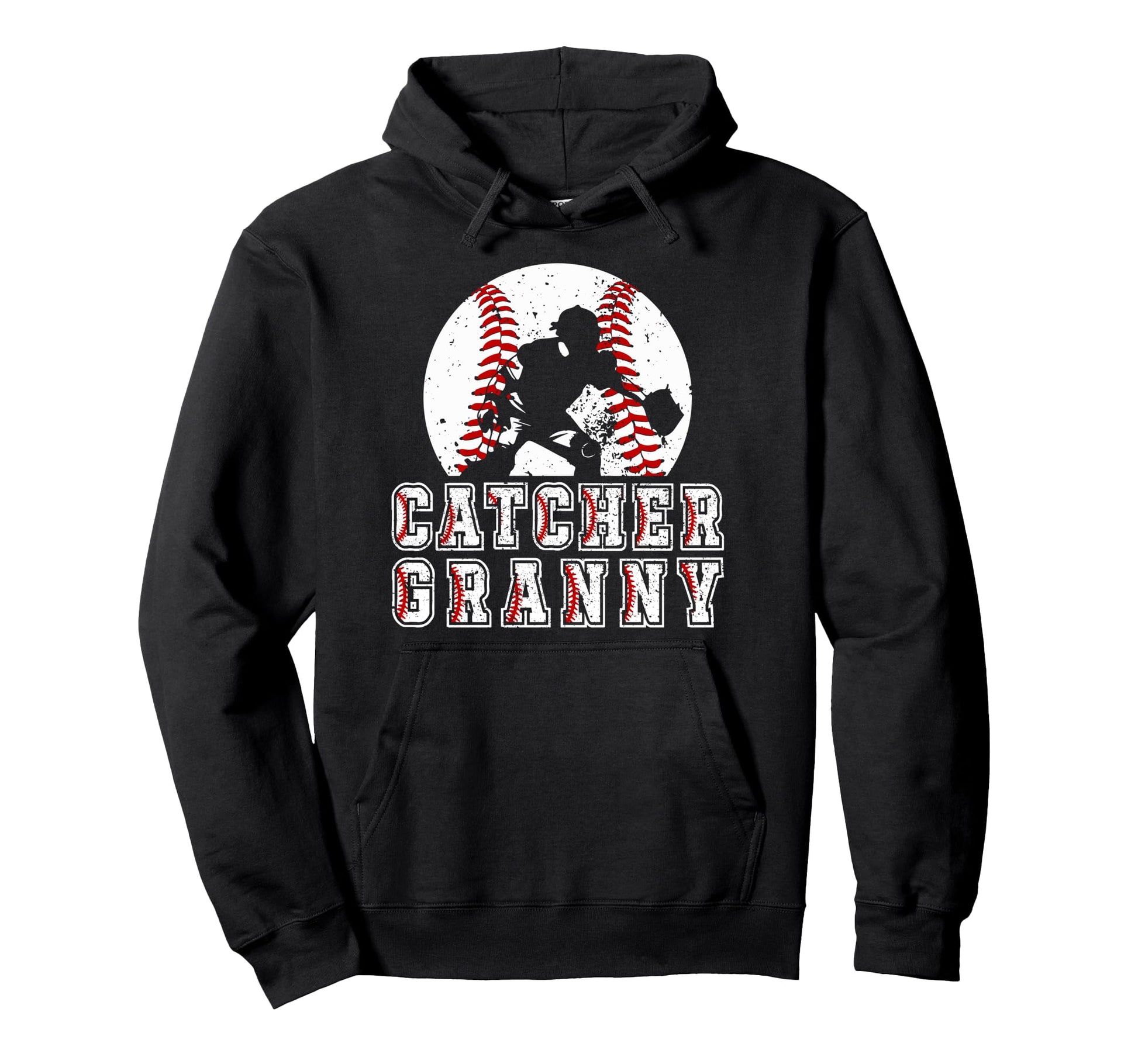 Baseball Catcher Granny Baseball Catcher Hoodie - Aesthetic Graphic Unisex - T-Shirt, Sweatshirt, Hoodie
