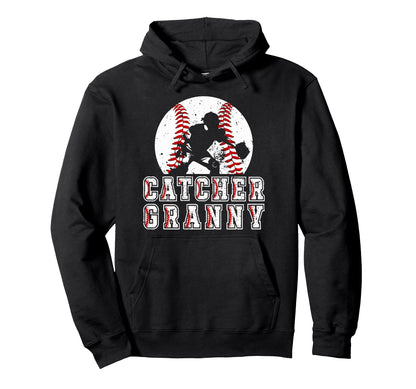 Baseball Catcher Granny Baseball Catcher Hoodie - Aesthetic Graphic Unisex - T-Shirt, Sweatshirt, Hoodie