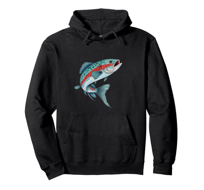 Rainbow Trout Fishing Hoodie - Novelty Apparel Unisex - T-Shirt, Sweatshirt, Hoodie