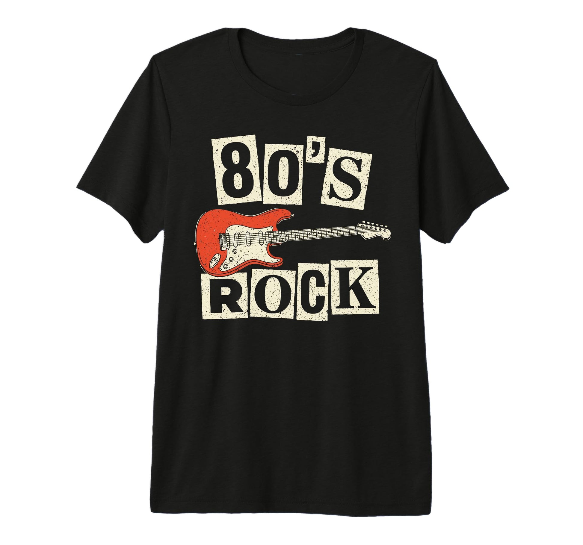80S Rock Electric Guitar Rock N Roll Rock T-Shirt - Graphic Print Unisex - T-Shirt, Sweatshirt, Hoodie