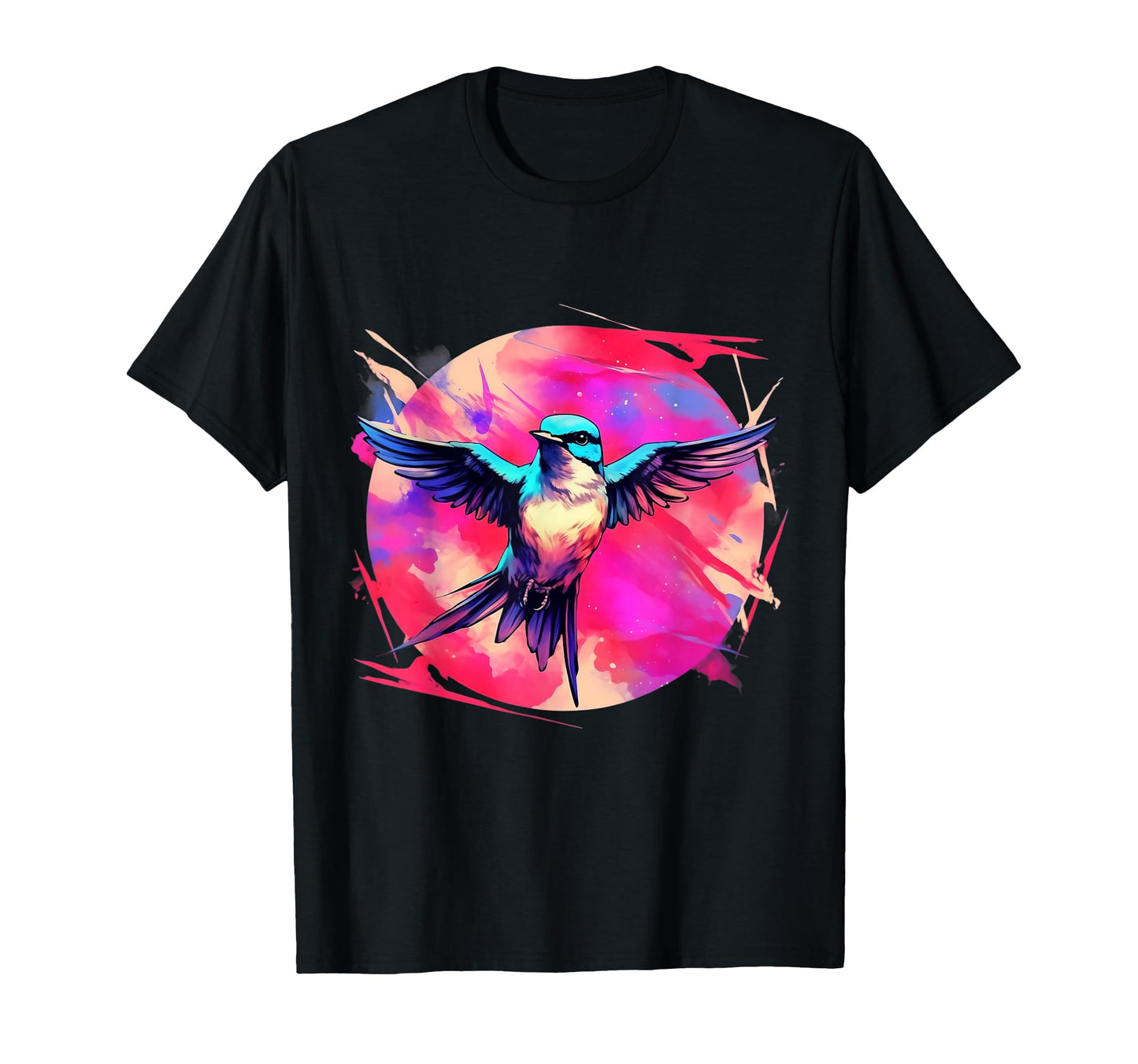 Vaporwave Aesthetic Tree Swallow T-Shirt - Unique Graphic Unisex - T-Shirt, Sweatshirt, Hoodie