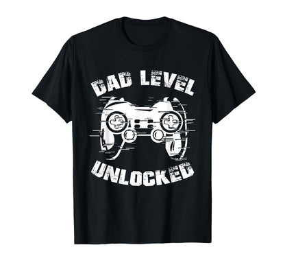 Dad Level Unlocked Gaming Controller T-Shirt - Fun Novelty Design Unisex - T-Shirt, Sweatshirt, Hoodie