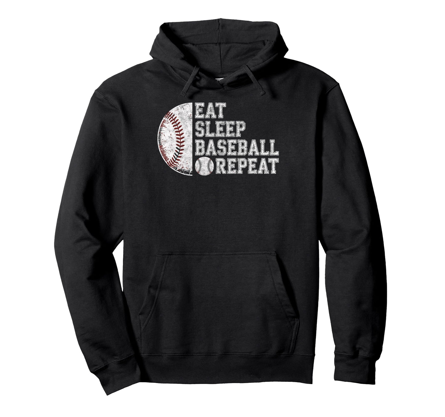 Eat Sleep Baseball Repeat Player Hoodie - Casual Everyday Wear Unisex - T-Shirt, Sweatshirt, Hoodie