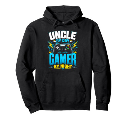 Uncle Day Gamer Night Hoodie - Casual Everyday Wear for Adults - T-Shirt, Sweatshirt, Hoodie