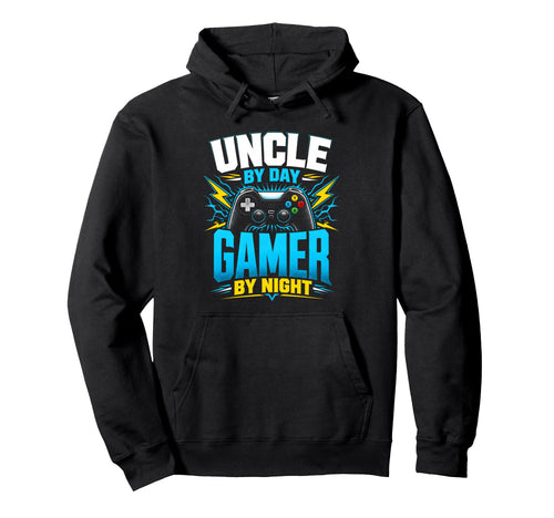 Uncle Day Gamer Night Hoodie - Casual Everyday Wear for Adults - T-Shirt, Sweatshirt, Hoodie