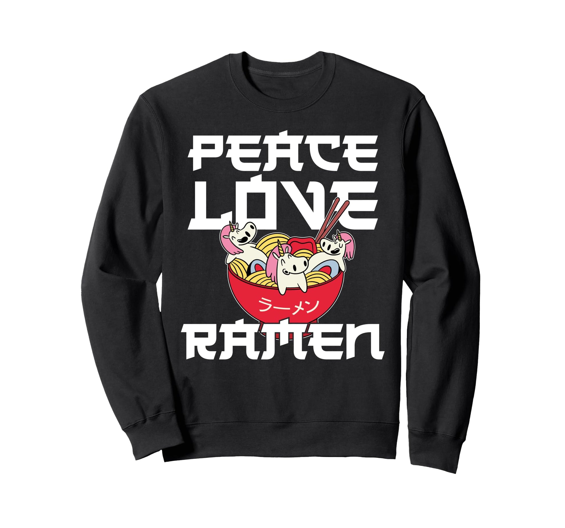 Ramen Noodle Bowl Love Japanese Sweatshirt - Custom Art Print Men Women - T-Shirt, Sweatshirt, Hoodie